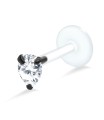 Pear Shaped Stone Labrets Push-in LA-191